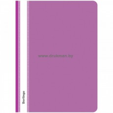 Папка-скоросшиватель Berlingo А4, 180 мкм, цвет "фиолетовый" с прозрачным верхом